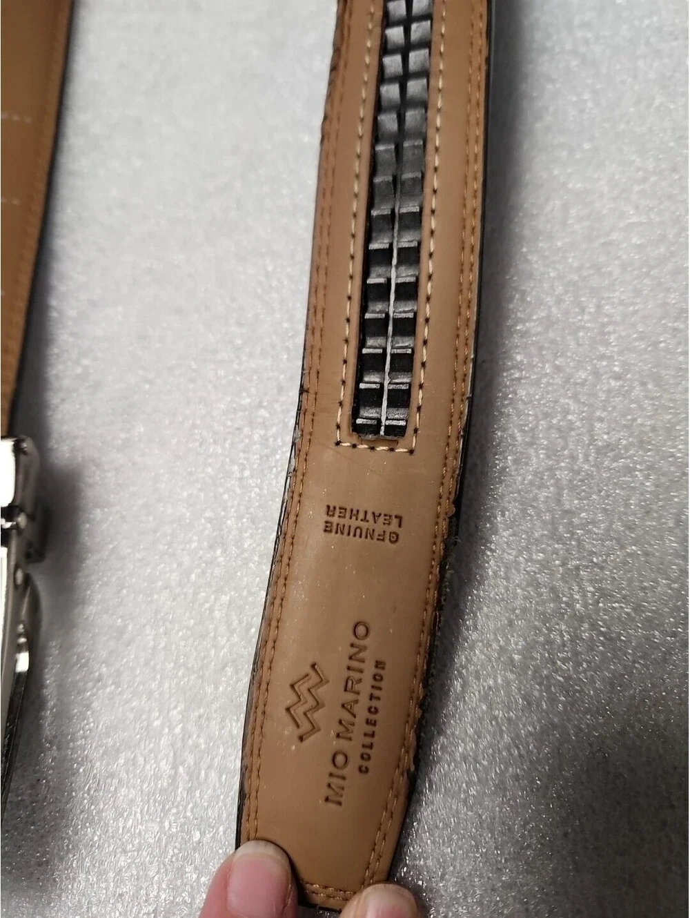 Mio Marino Men's Italian Leather Black Belt Sz 32!.